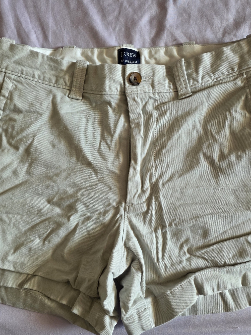 J. Crew Men’s Light Cream Flat Front Chino Shorts